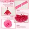 52 Pieces Tissue Paper Pom Poms Valentine's Day Hanging Paper Flowers for Bridal Shower, Wall Decoration for Wedding Baby Showers Graduations Birthday Party Tea Party- Assorted Sizes 6" to 14"